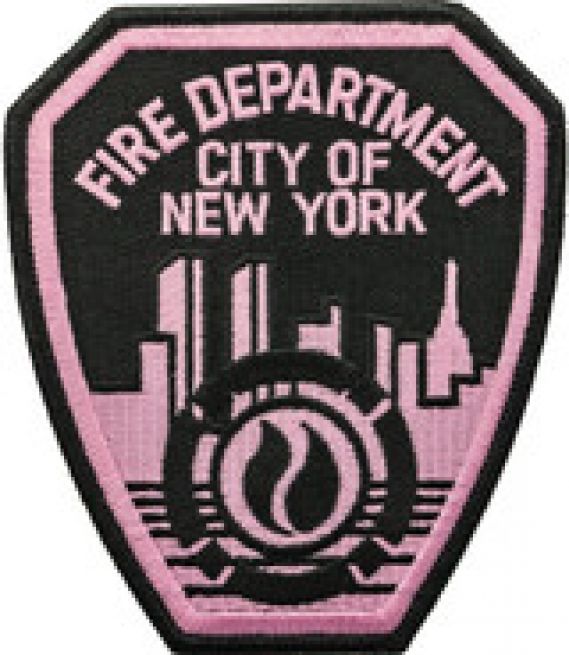 NEW YORK CITY FIRE DEPARTMENT PINK SHOULDER PATCH - SEW ON.